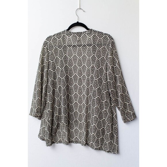 Chico's Travelers Collection chevron open cardigan top blouse 2 L - Picture 3 of 6
